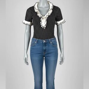 Vintage Radlee Polka Dot Ruffled Body Suit